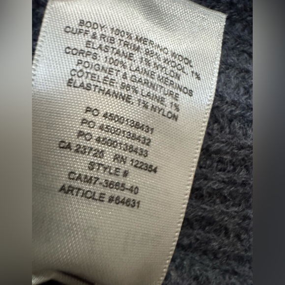 Wilfred Free by Aritzia Open Front Gray Merino Wool Cardigan Sweater Pocket Sz S - Picture 9 of 9